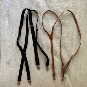 Lot of 2 suspenders